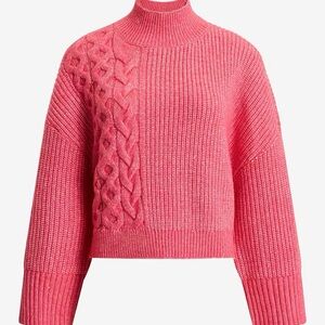 NWT Express oversized mock neck cable knit sweater